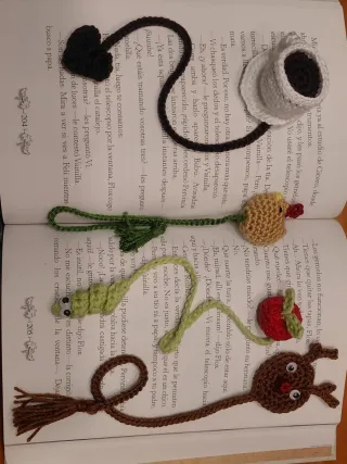 Marcadores de libro crochet varios diseños