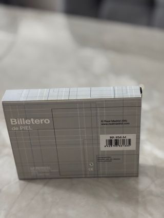 Cartera Real Madrid Piel 100% Marrón