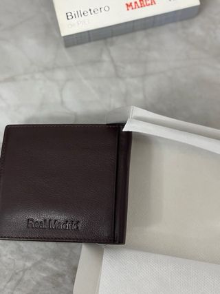 Cartera Real Madrid Piel 100% Marrón
