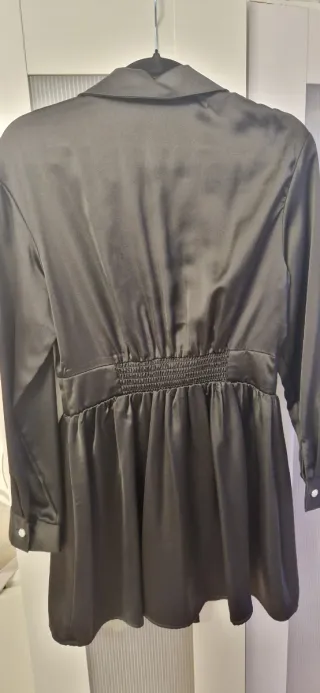 Vestido Zara Negro Satén