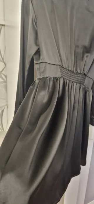 Vestido Zara Negro Satén