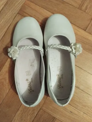 Zapatos de niña comunión blanco perla
