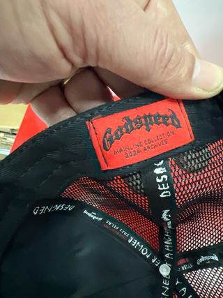 Gorra Trucker Godspeed 4Ever Negra y Roja