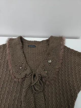 Cárdigan/chaleco de punto marrón