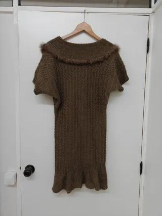 Cárdigan/chaleco de punto marrón