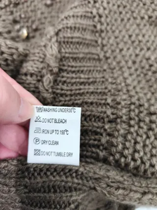 Cárdigan/chaleco de punto marrón