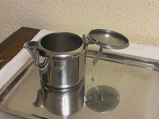 Juego café/té acero inoxidable con bandeja