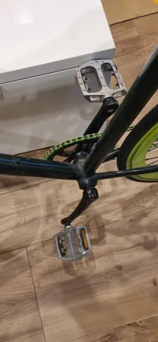 Bici Fixie Negra Ruedas Verdes