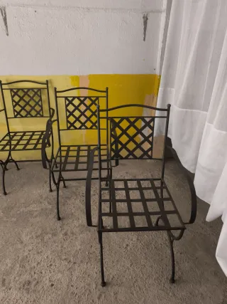 6 Sillas Hierro Jardín