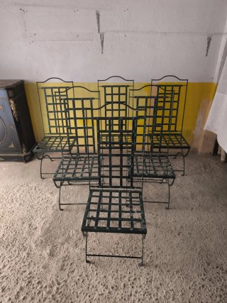 6 Sillas Hierro Jardín