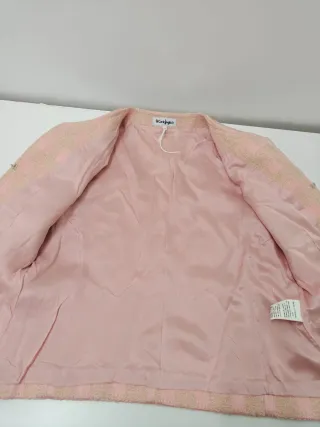 Chaqueta Tweed rosa.