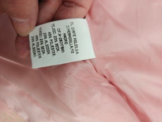 Chaqueta Tweed rosa.
