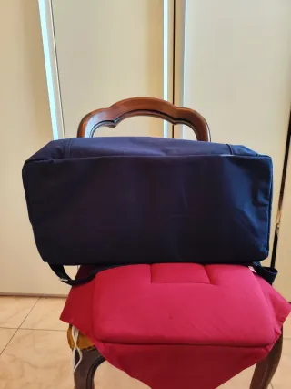 Borsone da viaggio Ralph Lauren blu con tracolla