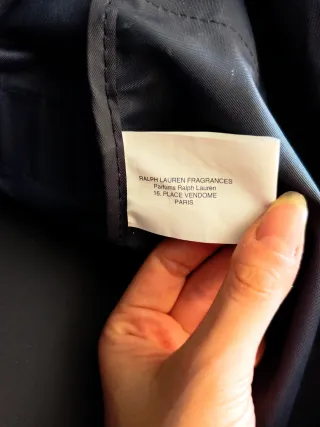 Borsone da viaggio Ralph Lauren blu con tracolla