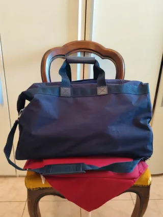 Borsone da viaggio Ralph Lauren blu con tracolla