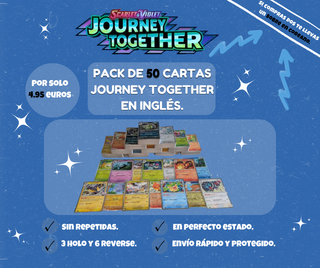 Pack 50 Cartas Pokémon Journey Together Inglés