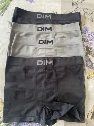 Pack 4 Calzoncillos DIM Negro y Gris.