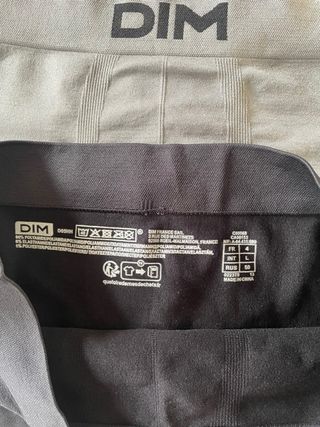 Pack 4 Calzoncillos DIM Negro y Gris.