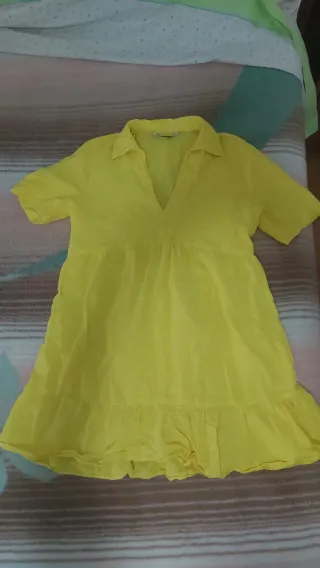 Vestido de verano amarillo talla única