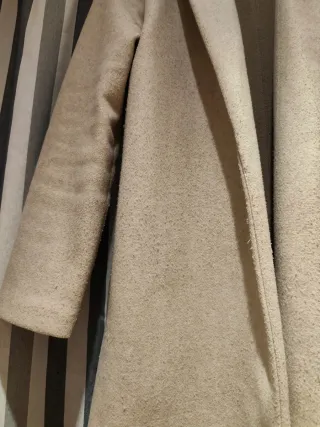 Abrigo paño Zara beige Talla L