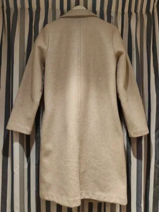 Abrigo paño Zara beige Talla L