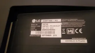 Televisor LG 27 con soporte pared