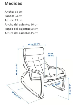 Sillón Mecedora Poang Ikea
