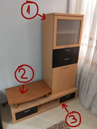 Mueble salón TV y mesa centro