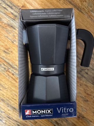 Cafetera Monix Vitro Noir