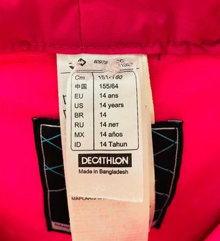 Pantalón esquí Wedze rosa 14 años