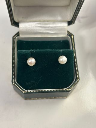 Pendientes perlas y oro