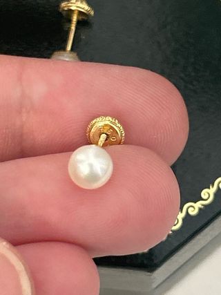 Pendientes perlas y oro