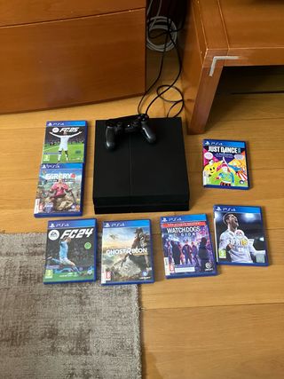Consola PS4 + 6 Videojuegos Envio el mismo dia