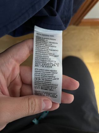 Camisa Tommy Jeans Slim Fit Azul Talla L