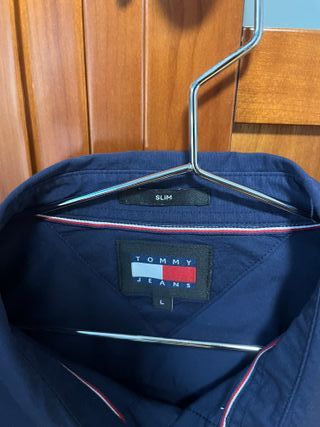 Camisa Tommy Jeans Slim Fit Azul Talla L