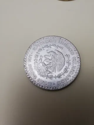 Lote 6 monedas 1 peso plata mexicano