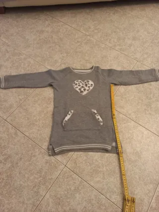 Vestito bambina Losan grigio cuore maculato