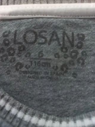 Vestito bambina Losan grigio cuore maculato