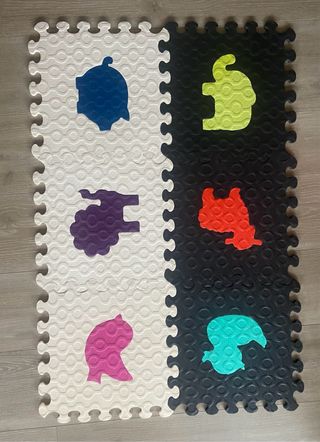 Alfombra de juego espuma bebé con figuras