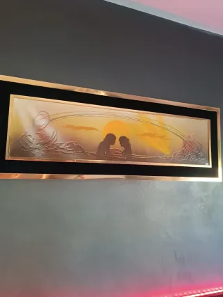 Cuadro Decorativo Dorado y Multicolor