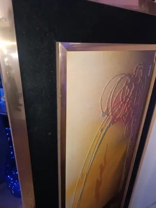 Cuadro Decorativo Dorado y Multicolor