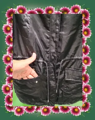 Parka acolchada negra