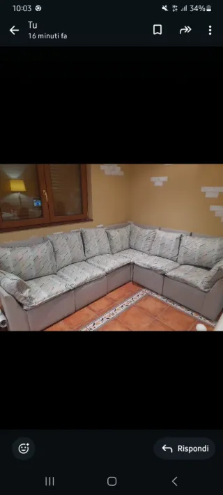 Sofá modular de tela