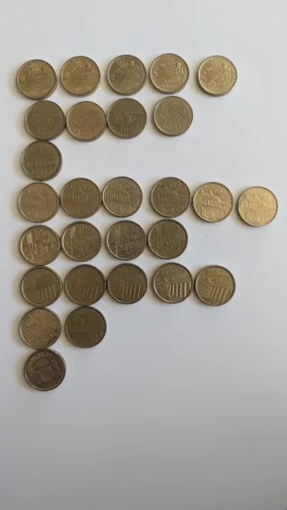 28 Monedas 100 Pesetas 1992-2001