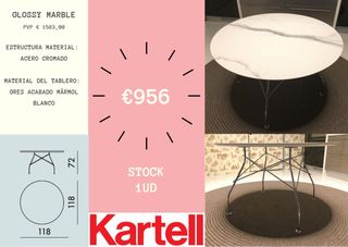 Mesa Kartell Glossy Marble ø118cm