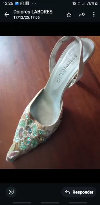 Zapatos de fiesta MENBUR dorados y multicolor