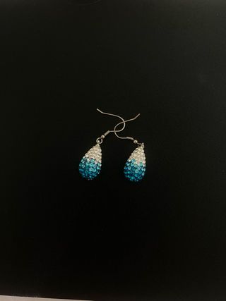 Pendientes lágrima cristales