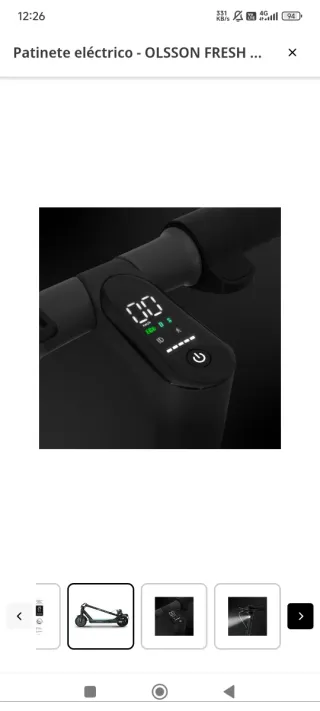 Patinete Eléctrico Olsson Fresh Slim tipo Xiaomi