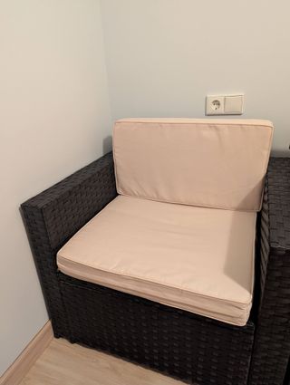 2 Sillones de terraza ratán beige