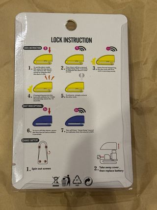 Candado Disco Alarma Moto